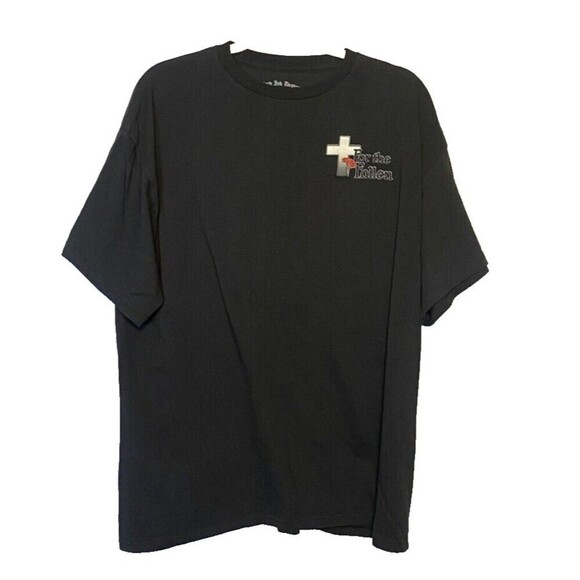Black Ink Design T-Shirt Men's Size XXL "For the Fallen"  U.S. Military Top - Picture 1 of 7